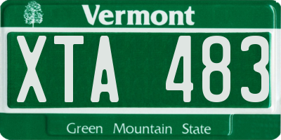 VT license plate XTA483