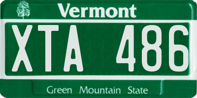 VT license plate XTA486