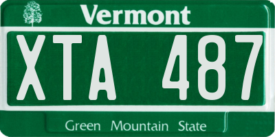 VT license plate XTA487