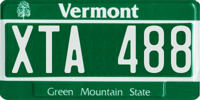 VT license plate XTA488