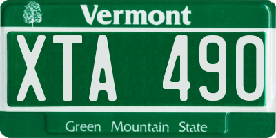 VT license plate XTA490