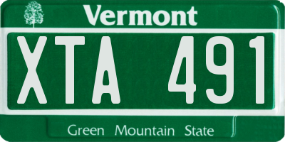 VT license plate XTA491