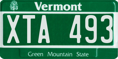 VT license plate XTA493
