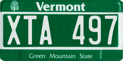 VT license plate XTA497