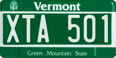 VT license plate XTA501