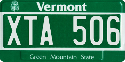 VT license plate XTA506