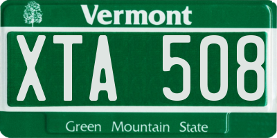 VT license plate XTA508