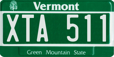 VT license plate XTA511