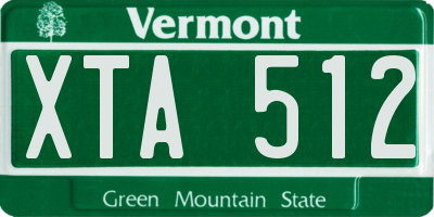 VT license plate XTA512