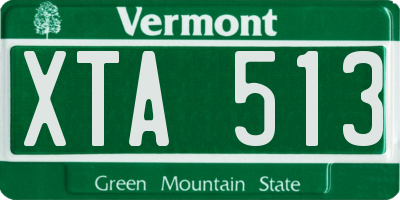 VT license plate XTA513