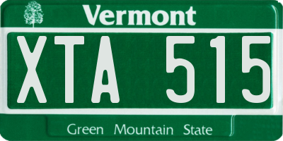 VT license plate XTA515