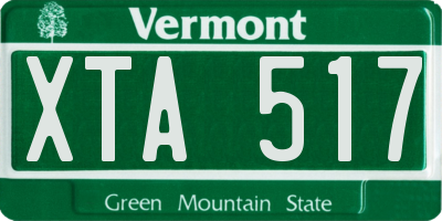 VT license plate XTA517