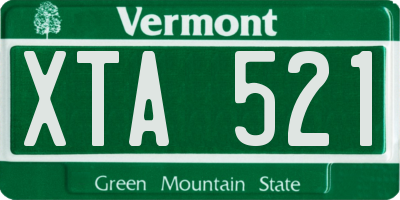 VT license plate XTA521
