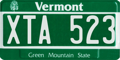 VT license plate XTA523