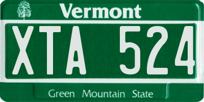 VT license plate XTA524
