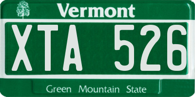 VT license plate XTA526