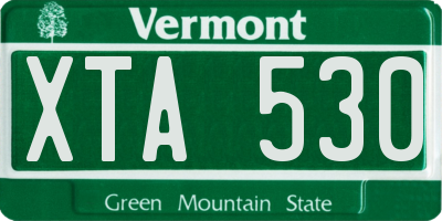 VT license plate XTA530