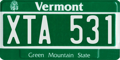 VT license plate XTA531
