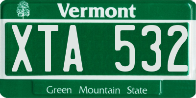 VT license plate XTA532