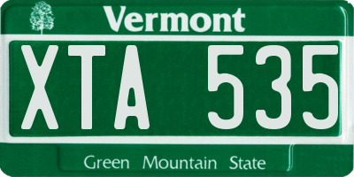 VT license plate XTA535