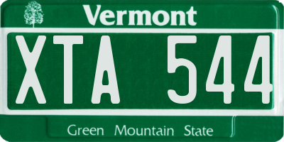 VT license plate XTA544