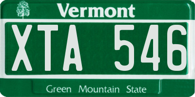 VT license plate XTA546