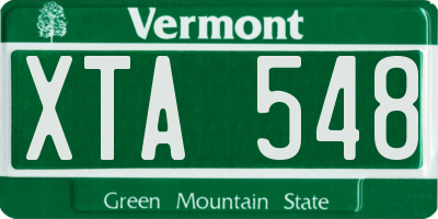 VT license plate XTA548