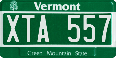 VT license plate XTA557