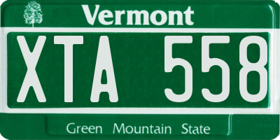 VT license plate XTA558