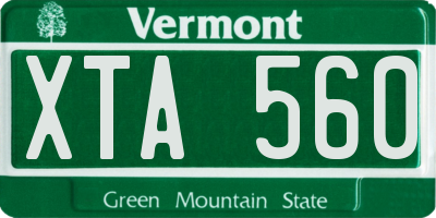 VT license plate XTA560