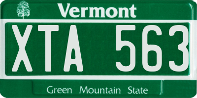 VT license plate XTA563