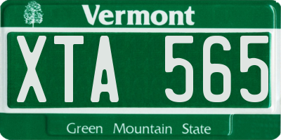 VT license plate XTA565