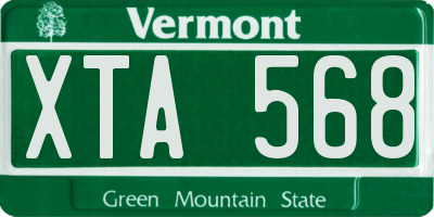VT license plate XTA568
