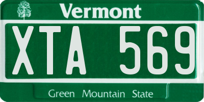 VT license plate XTA569