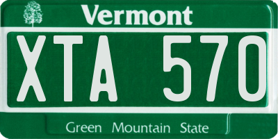 VT license plate XTA570
