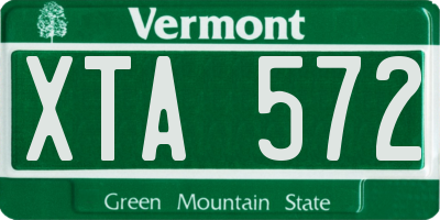 VT license plate XTA572