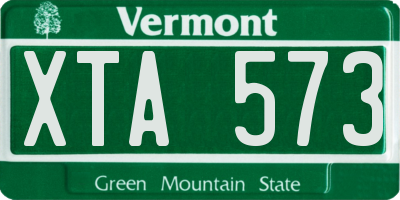 VT license plate XTA573
