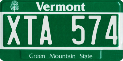 VT license plate XTA574