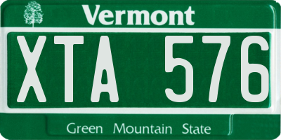 VT license plate XTA576