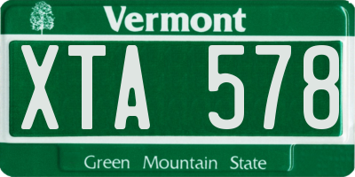 VT license plate XTA578