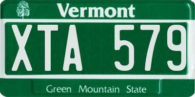 VT license plate XTA579