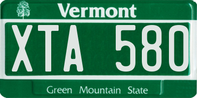 VT license plate XTA580