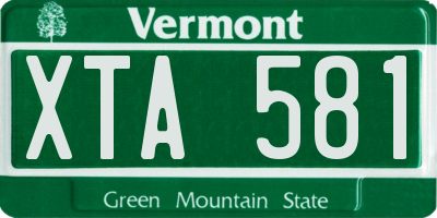 VT license plate XTA581