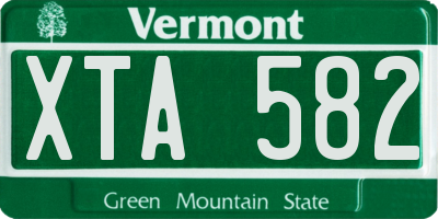 VT license plate XTA582