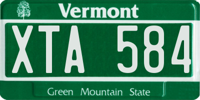 VT license plate XTA584