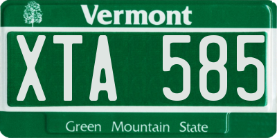VT license plate XTA585