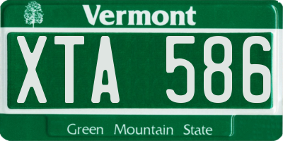 VT license plate XTA586