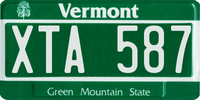 VT license plate XTA587