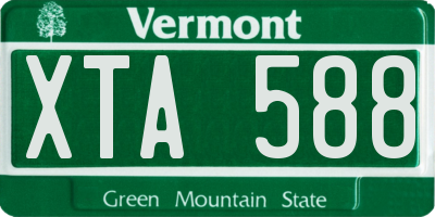 VT license plate XTA588