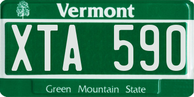 VT license plate XTA590